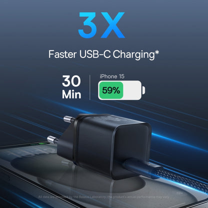 Network Charger Baseus GaN5S, 30W, 3A, 1 x USB-C, Black P10162504113-00 