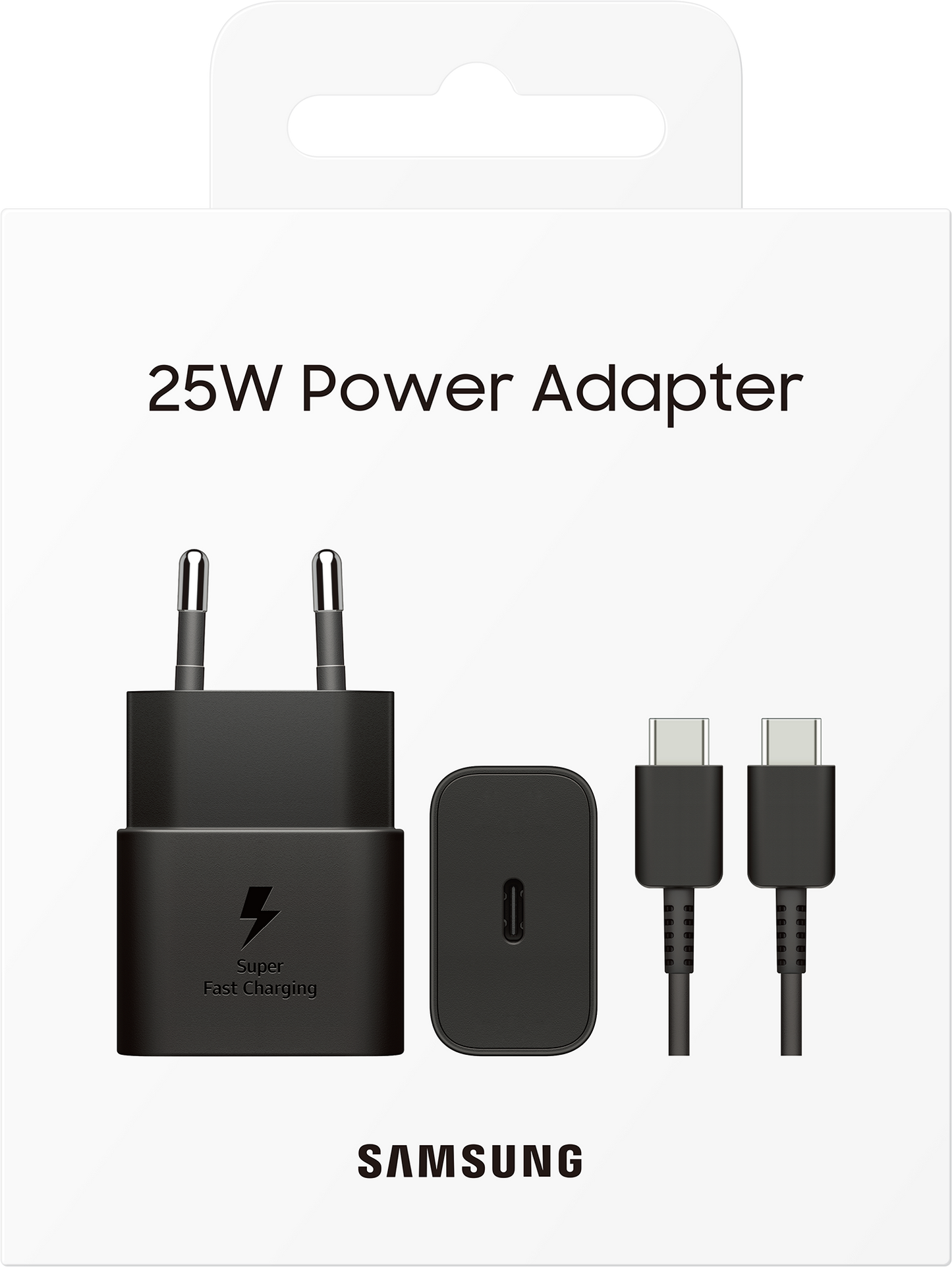 Samsung USB-C Cable Network Charger Samsung, 25W, 3A, 1 x USB-C, Black EP-T2510XBEGEU 