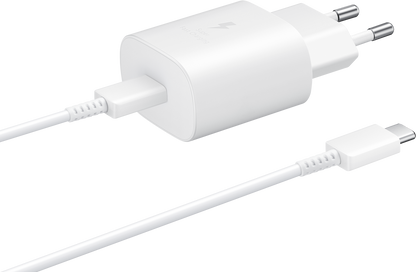 Samsung EP-TA800W + DA705BWE, 25W, 3A, 1 x USB-C, White GP-PTU021SOAWQ