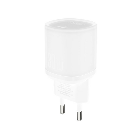 Network Charger with USB-C Cable XO Design L150, 30W, 3A, 1 x USB-C, White