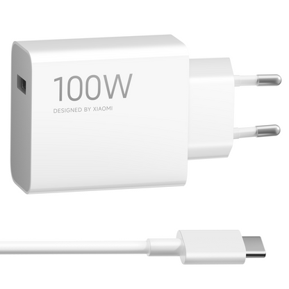 Xiaomi MY-19-ER USB-C Cable Wall Charger, 100W, 6.1A, 1 x USB-A, White BHR095VEU