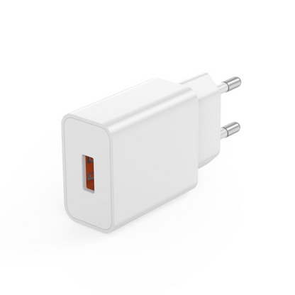 XO Design L127 USB-C Cable Wall Charger, 18W, 3A, 1 x USB-A, White