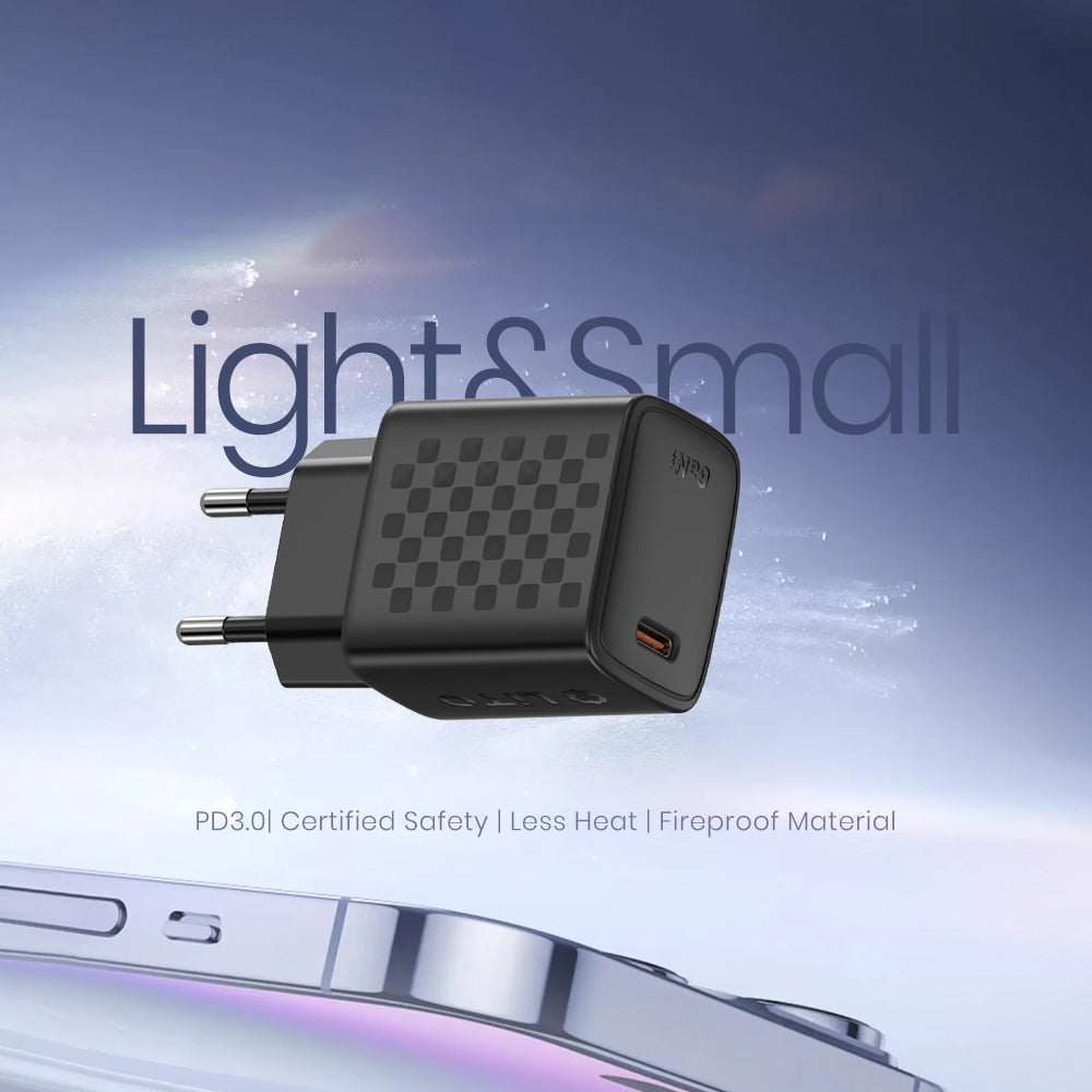 Network Charger with USB-C Cable Lito LC17T, 30W, 3A, 1 x USB-C, Black