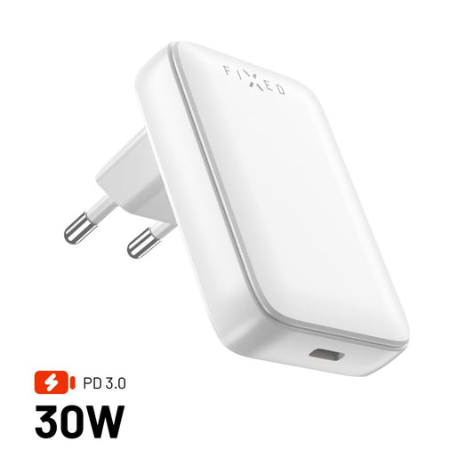 Fixed Network Charger, 30W, 3A, 1 x USB-C, White