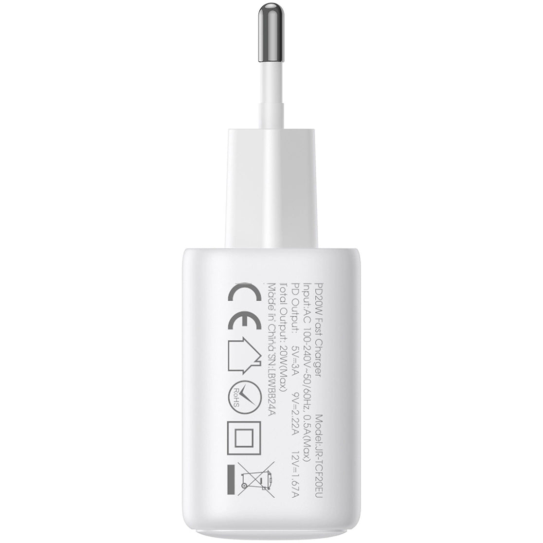 Joyroom JR-TCF12 Network Charger, 20W, 3A, 2 x USB-C, White