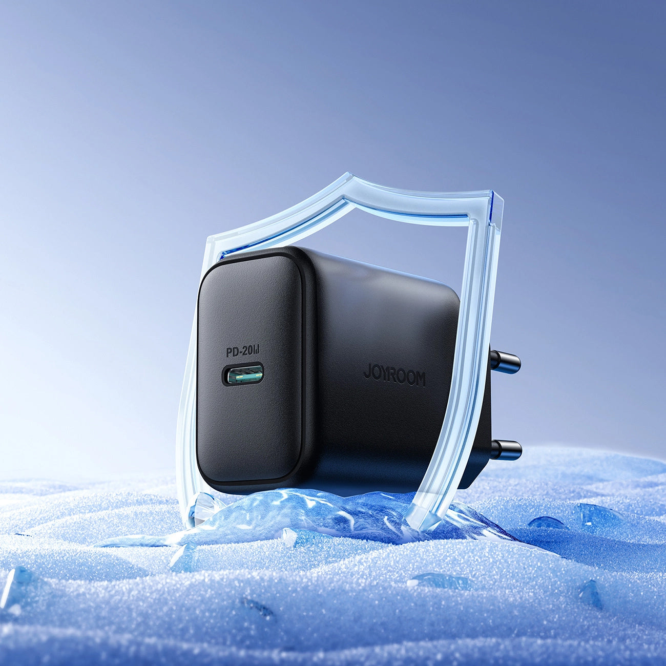 Joyroom JR-TCF20 Network Charger, 20W, 3A, 1 x USB-C, Black