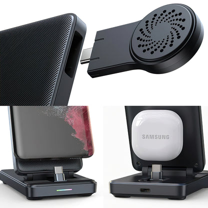 Joyroom JR-WQS01 Foldable 4in1, 7.5W, 1.5A, Black