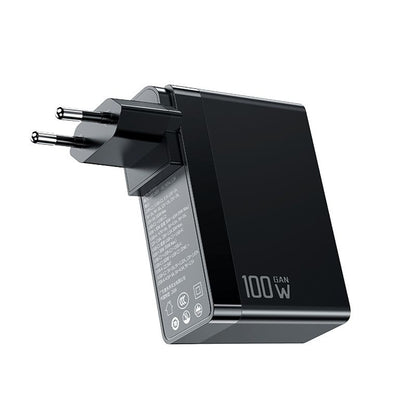 McDodo CH-8101 Pro Nuc AR Power Travel Network Charger, 100W, 5A, 1 x USB-A - 2 x USB-C, Black