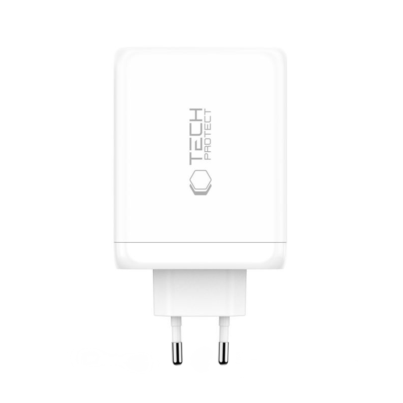 Tech-Protect NC200W-GAN Network Charger, 200W, 5A, 1 x USB-A - 3 x USB-C, White