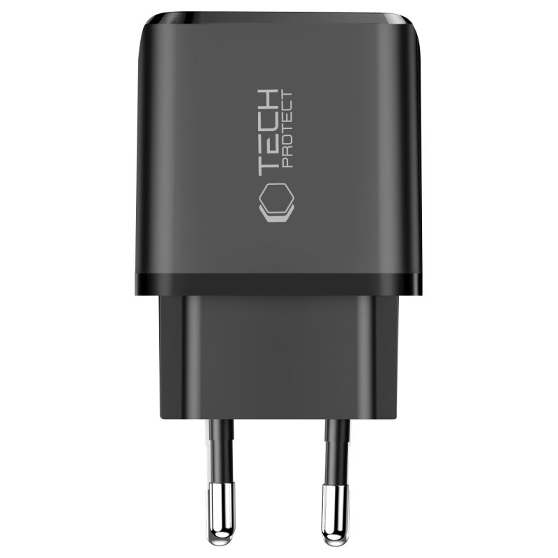 Tech-Protect NCA45W Network Charger, 45W, 3A, 1 x USB-A - 1 x USB-C, Black