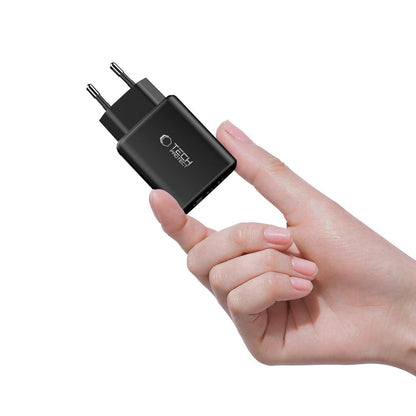 Tech-Protect NCA65W Network Charger, 65W, 3A, 1 x USB-A - 2 x USB-C, Black