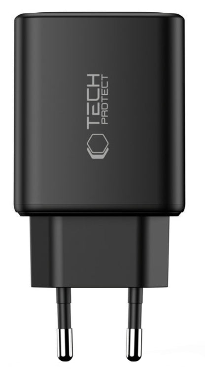 Tech-Protect NCA65W Network Charger, 65W, 3A, 1 x USB-A - 2 x USB-C, Black