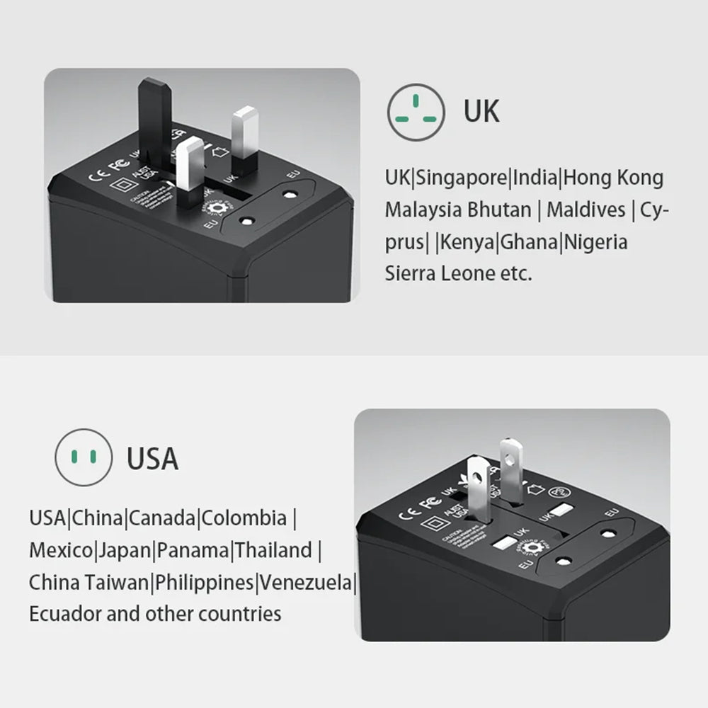 Techsuit HHT904-B3 Travel Network Charger, 30W, 3A, 3 x USB-A - 1 x USB-C, White