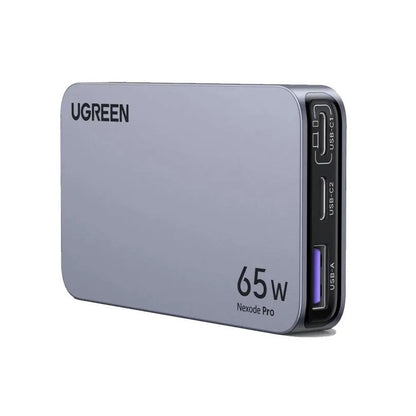 Network Charger UGREEN X753 Nexode Pro, 65W, 3A, 1 x USB-A - 2 x USB-C, Grey 