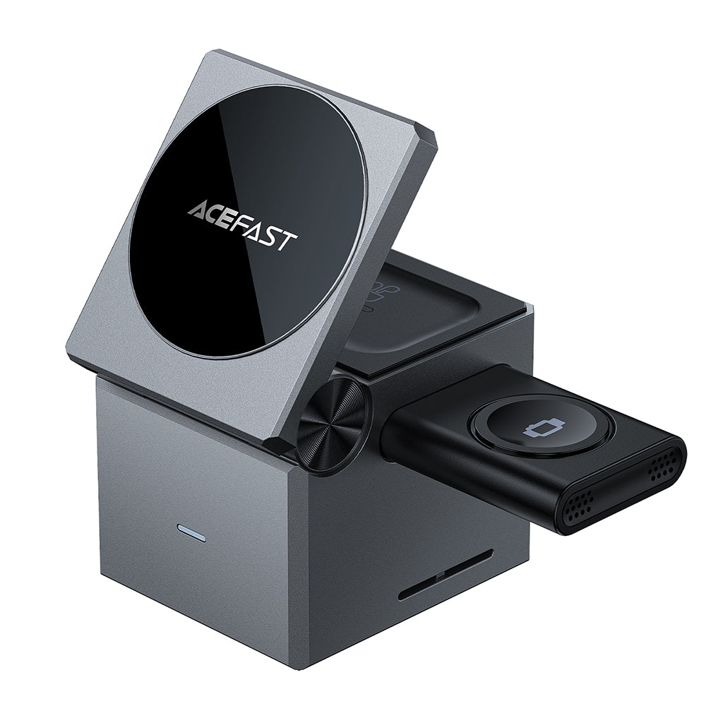 Acefast E18 Rubik's Cube 3in1 Wireless Network Charger, 23W, 1.67A, Gray