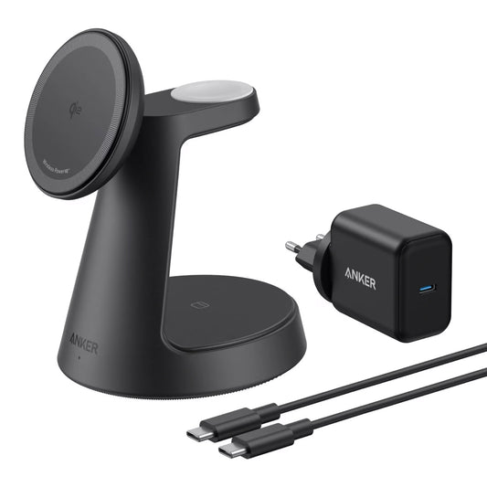 Anker MagGo 3in1 Wireless Network Charger, 15W, 1.67A, Black B25M4G11