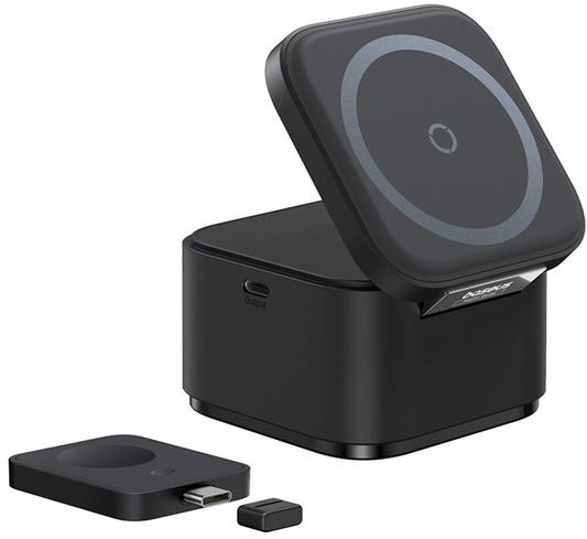 Baseus MagPro 3-in-1 Wireless Charger, 25W, 1 x USB-C, Black P10264100123-01
