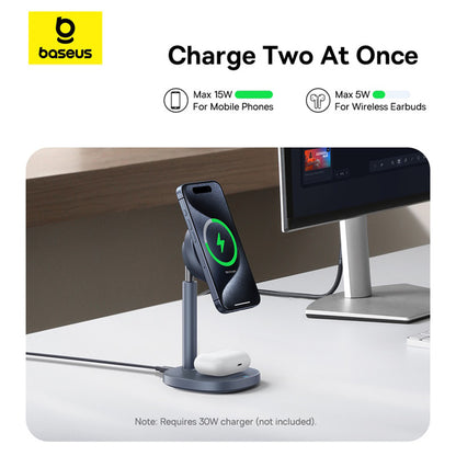 Baseus Orbit 2 Pro 2in1 Wireless Network Charger, 20W, 1.67A, Gray P10273500813-00