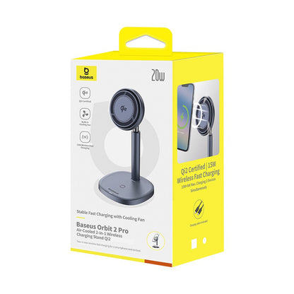 Baseus Orbit 2 Pro 2in1 Wireless Network Charger, 20W, 1.67A, Gray P10273500813-00