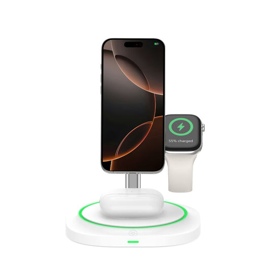 Tech-Protect QI15W-A46 3in1 Wireless Network Charger, 15W, 1.67A, White