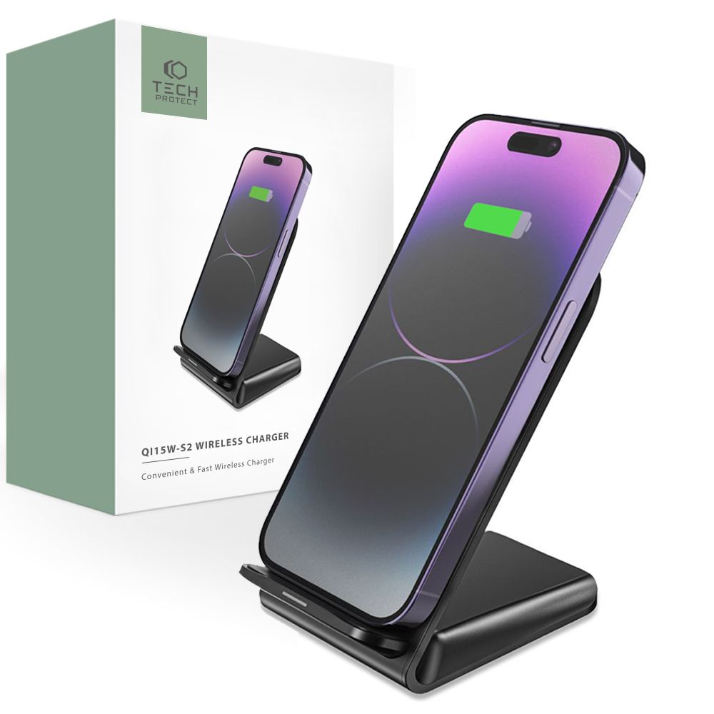 Wireless Network Charger Tech-Protect QI15W-S2, 15W, 1.1A, Black