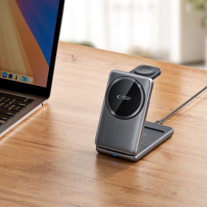 Tech-Protect A42 3in1 Wireless Network Charger, 15W, 1.67A, Grey