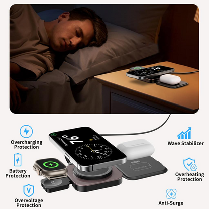 XO Design CX035 3in1 Wireless Network Charger, 15W, 1.67A, Black