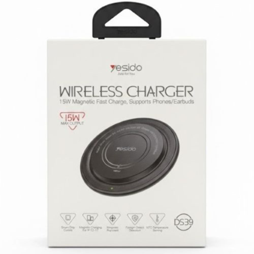 Yesido DS39 Wireless Network Charger, 15W, 1.67A, Black