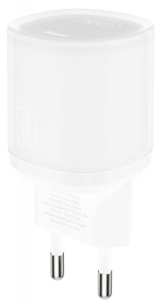 XO Design L150 Network Charger, 30W, 3A, 1 x USB-C, White