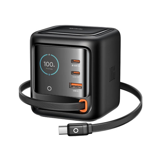 Charging Station with USB-C Cable Mcdodo FreeGo CH-1391 Display, 100W, 5A, 1 x USB-A - 2 x USB-C, Black