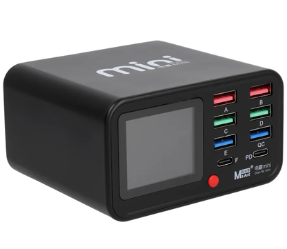 MaAnt Dianba Mini Charging Station, 75W, 2 x USB-C - 6 x USB-A, Black