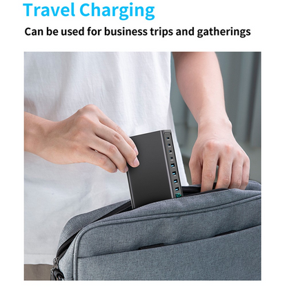 OEM Station Charger, 520W, 5A, 4 x USB-A - 4 x USB-C, Gray
