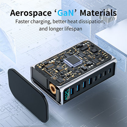 OEM Station Charger, 520W, 5A, 4 x USB-A - 4 x USB-C, Gray