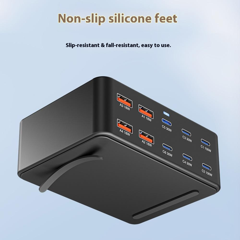 OEM HW66 Station Charger, 330W, 5A, 4 x USB-A - 6 x USB-C, Black