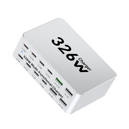 OEM Station Charger WLX-818E, 326W, 3.25A, 4 x USB-A - 8 x USB-C, White