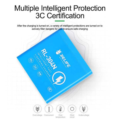 Relife RL-304N Charging Station, 87W, 3A, 2 x USB-C - 4 x USB-A, Blue