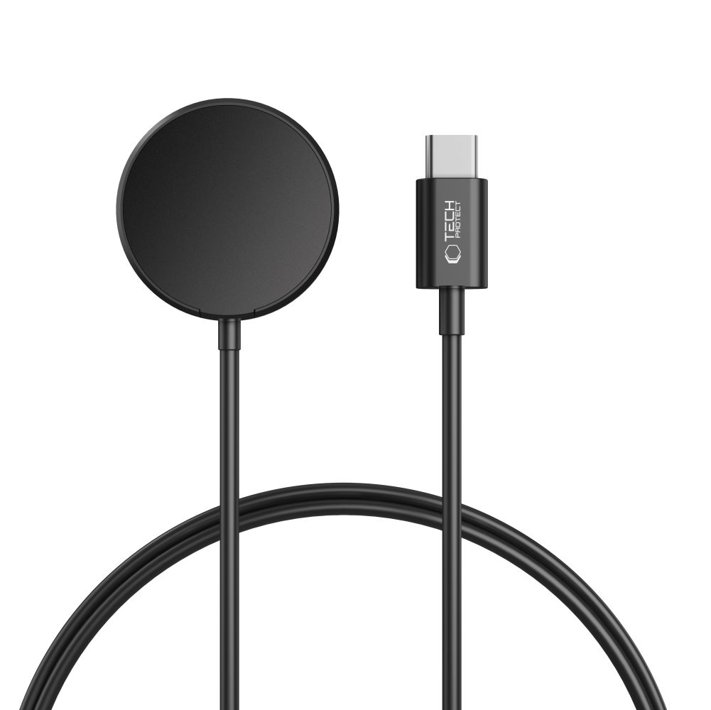 Tech-Protect MC03 Ultraboost Wireless Charger for Samsung Galaxy Watch Series, USB-C, Black