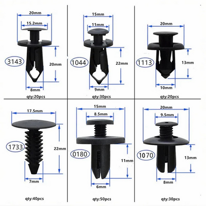 OEM Auto Clips / Clamps Kit, 190in1