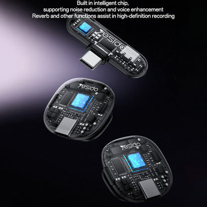 Yesido KR20 Lavalier, Lightning, Set of 2 pieces, Black