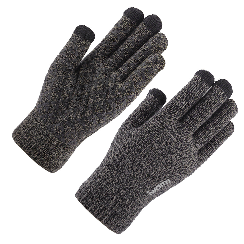 Iwarm ST0005 Touchscreen Winter Gloves, Size 21cm, Gray