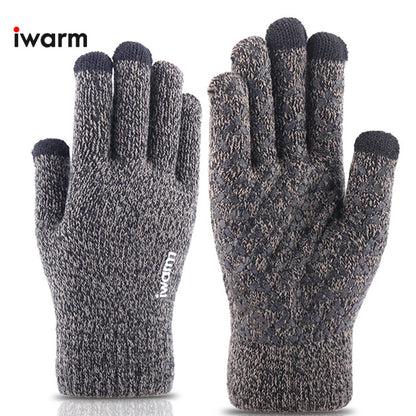 Iwarm ST0005 Touchscreen Winter Gloves, Size 21cm, Gray