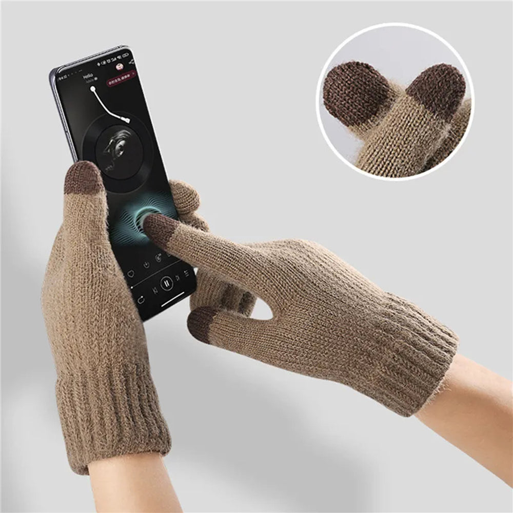 Iwarm ST0016 Touchscreen Winter Gloves, Size 22cm, Gray