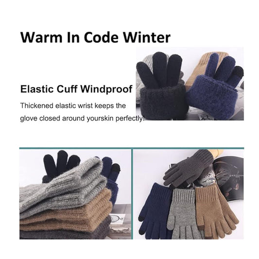 Unisex Techsuit ST0012 Winter Touchscreen Gloves, Size 22cm, Gray