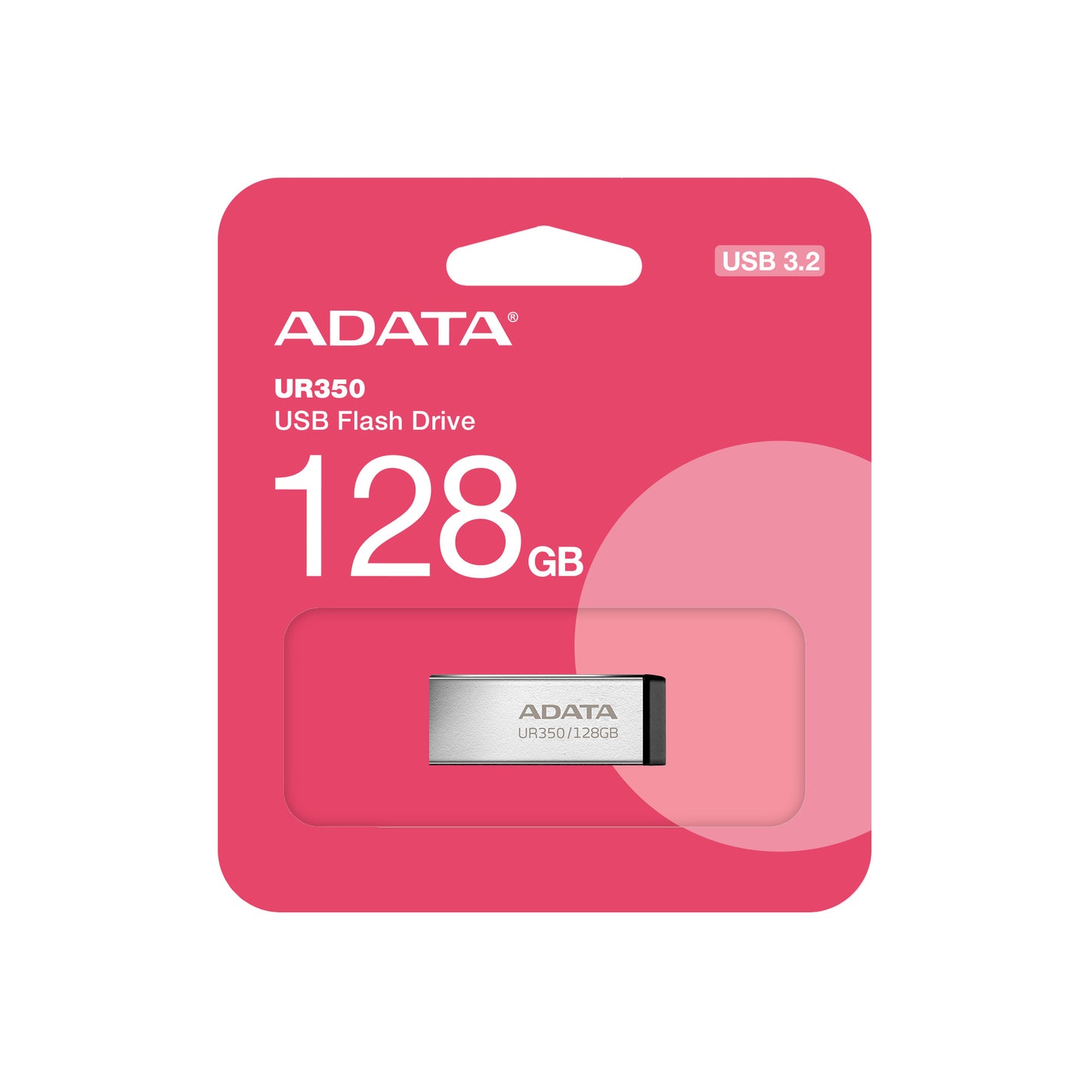 External USB-A 3.2 Memory Adata UR350, 128Gb UR350-128G-RSR/BK