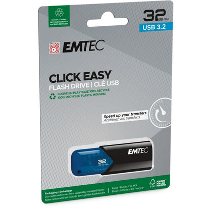 External Memory USB-A 3.2 Emtec B110 Click Easy, 32Gb ECMMD32GB11