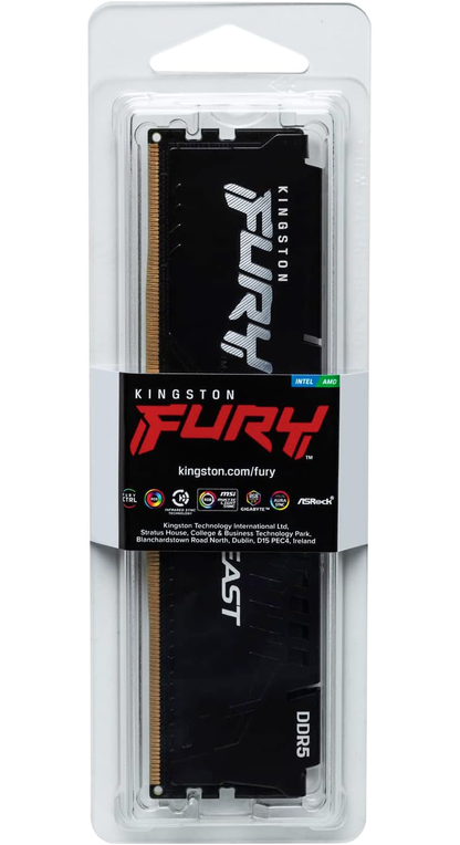 Kingston Fury Beast RAM, DDR5, 8GB, 5600Mhz, Refurbished KF556C40BB-8