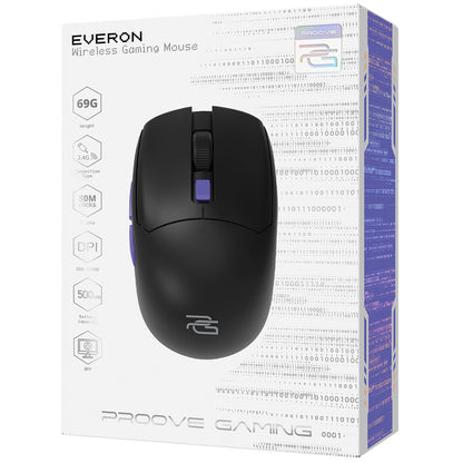 Proove Everon Wireless Gaming Mouse, 800DPI - 10000DPI, Black WMEV00022001