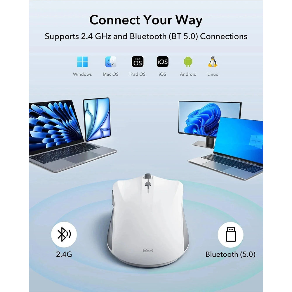 ESR MagMouse Wireless Mouse, 800DPI - 4800DPI, Gray