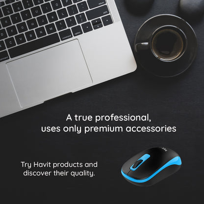 HAVIT MS626GT Wireless Mouse, 1200DPI, Black Red