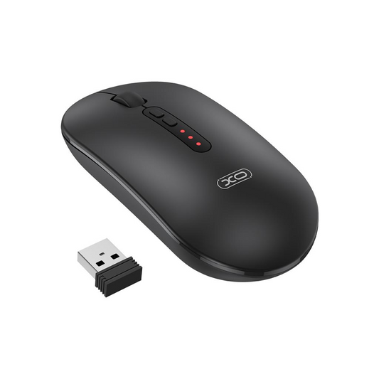 Wireless Mouse XO Design M13 Silent Tri-mode, 1600DPI, BT / Wi-Fi, Black